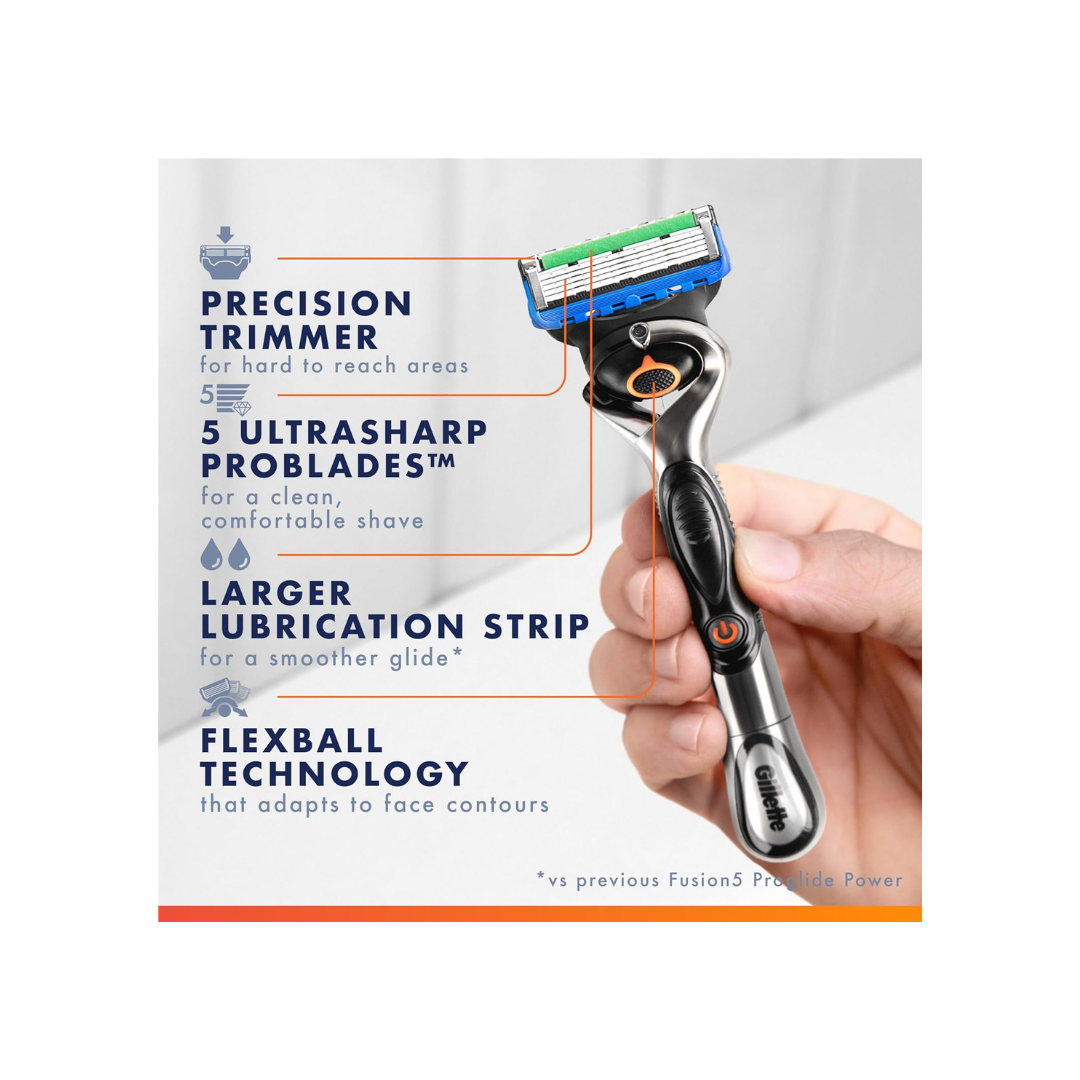 Gillette ProGlide Power Men's Razor Blade Refill Catridges, 8 Count