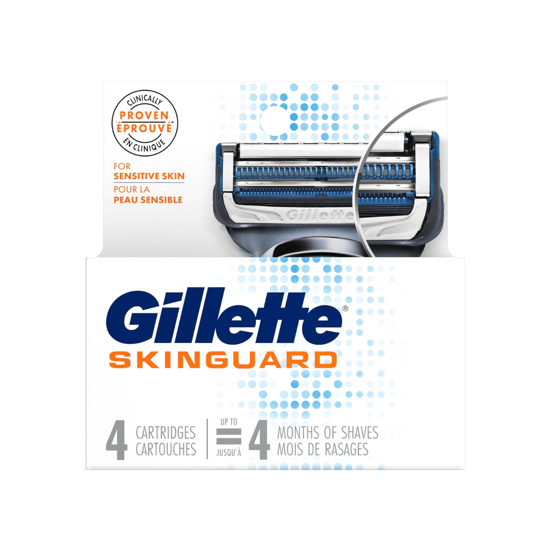 Gillette Skinguard Men's Razor Blade Refill, 4 Blade Refills