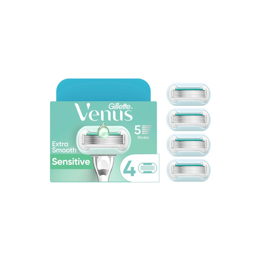 Gillette Venus Deluxe Smooth Sensitive Women's Blade Refills, 4 Count