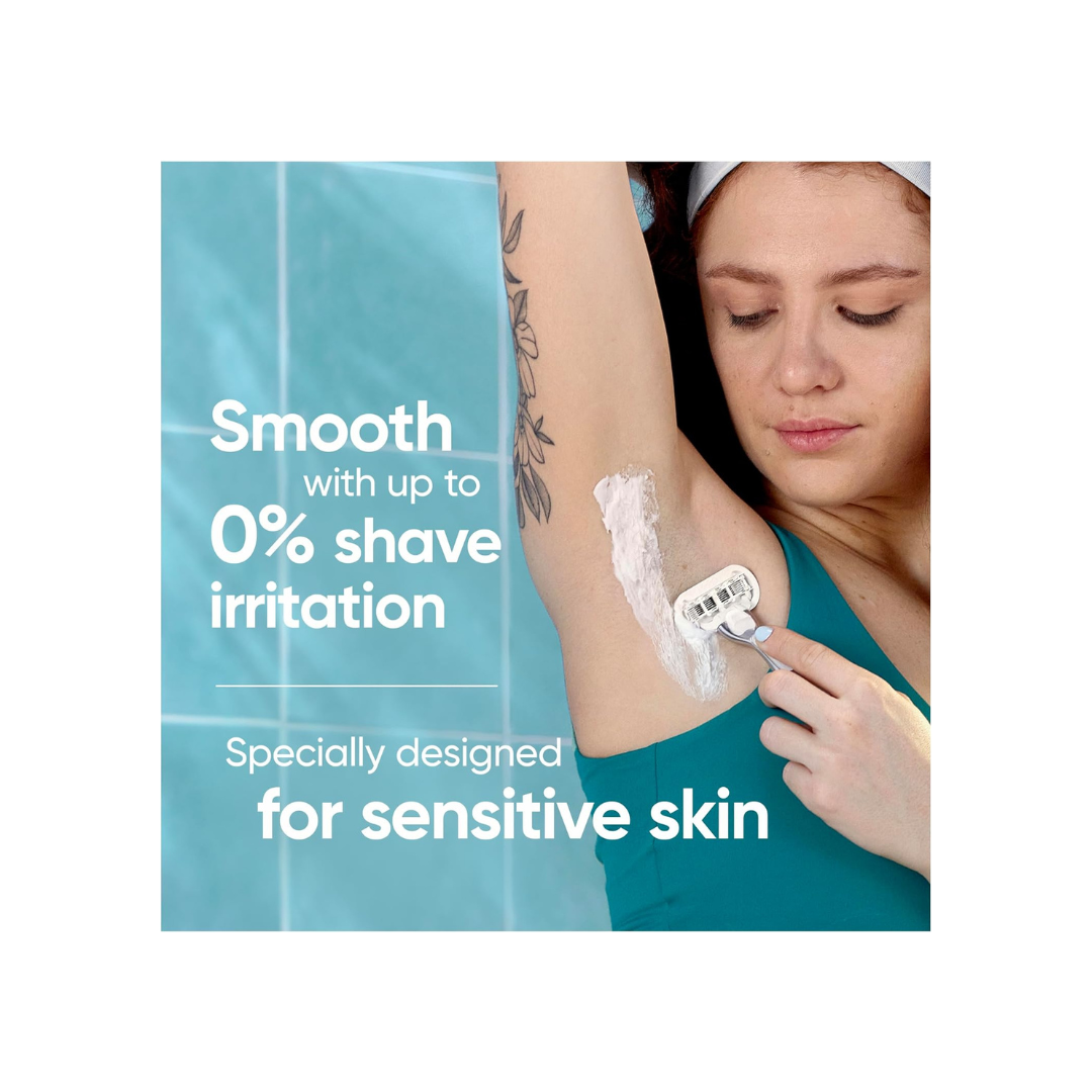 Gillette Venus Deluxe Smooth Sensitive Women's Blade Refills, 4 Count