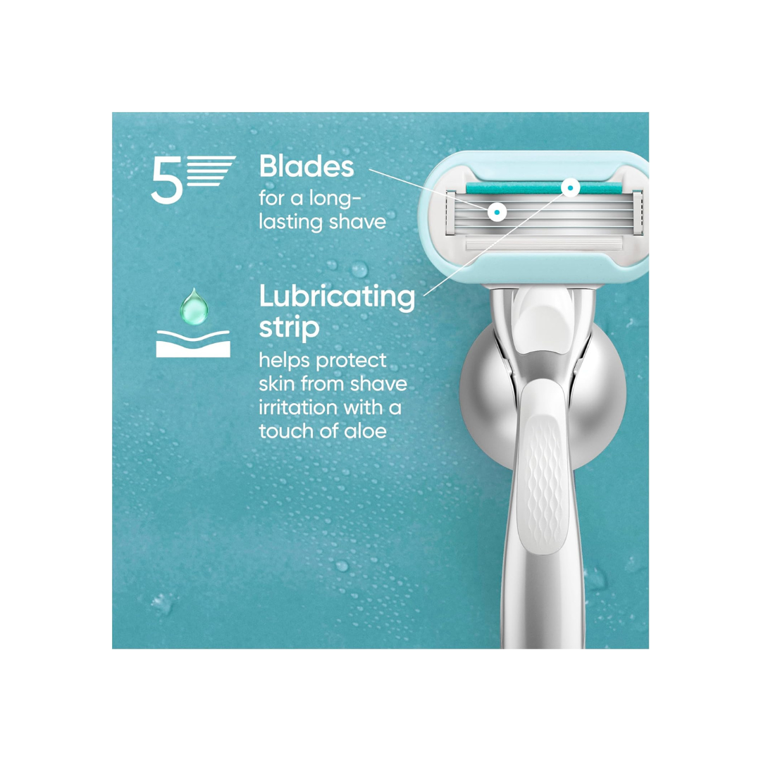 Gillette Venus Deluxe Smooth Sensitive Women's Blade Refills, 4 Count