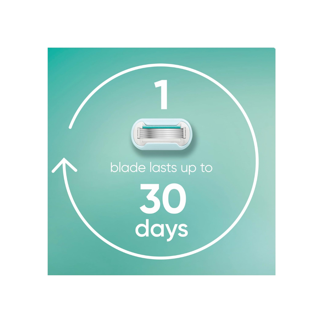 Gillette Venus Deluxe Smooth Sensitive Women's Blade Refills, 4 Count