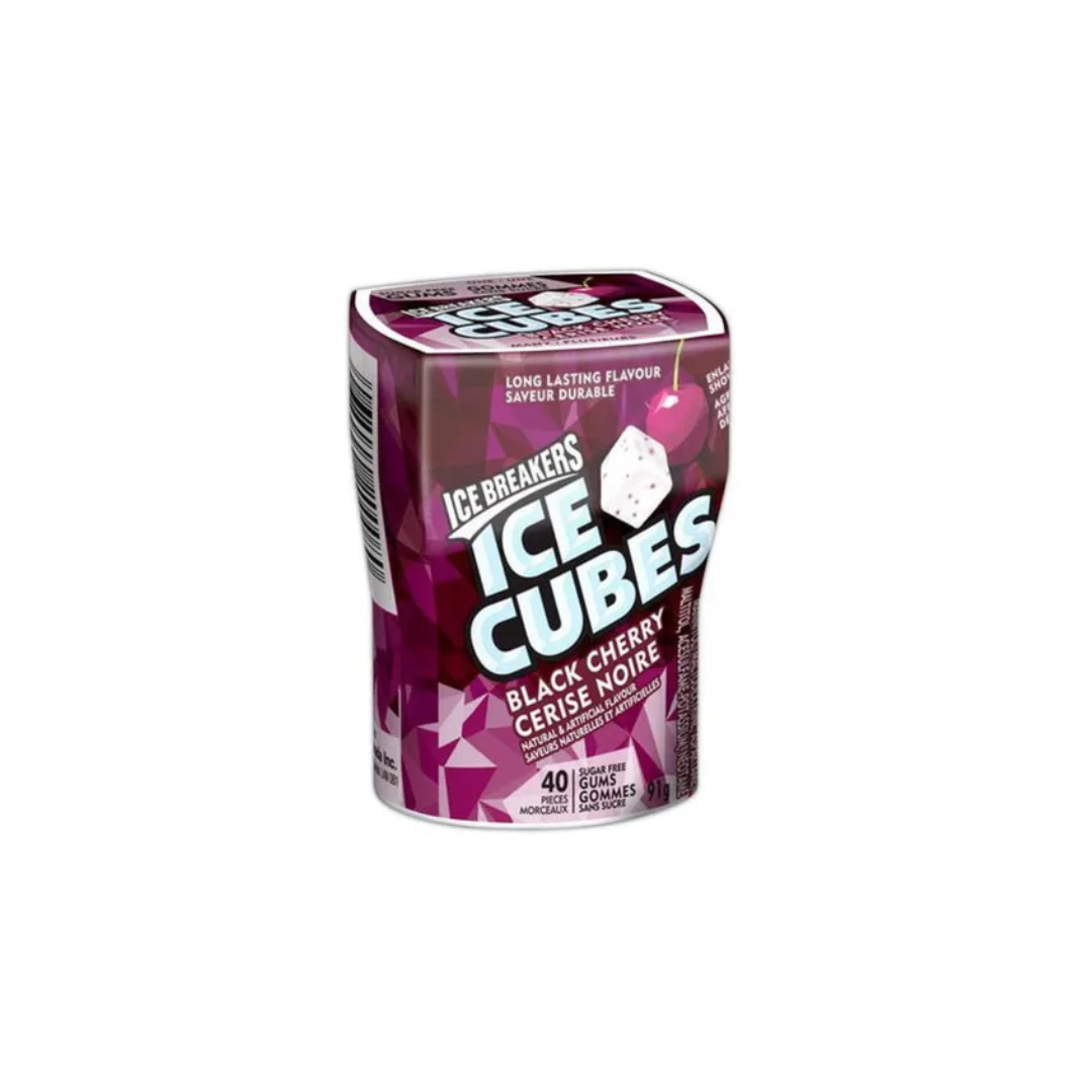 Ice Breakers Ice Cubes Black Cherry Sugar Free Gum Bottle