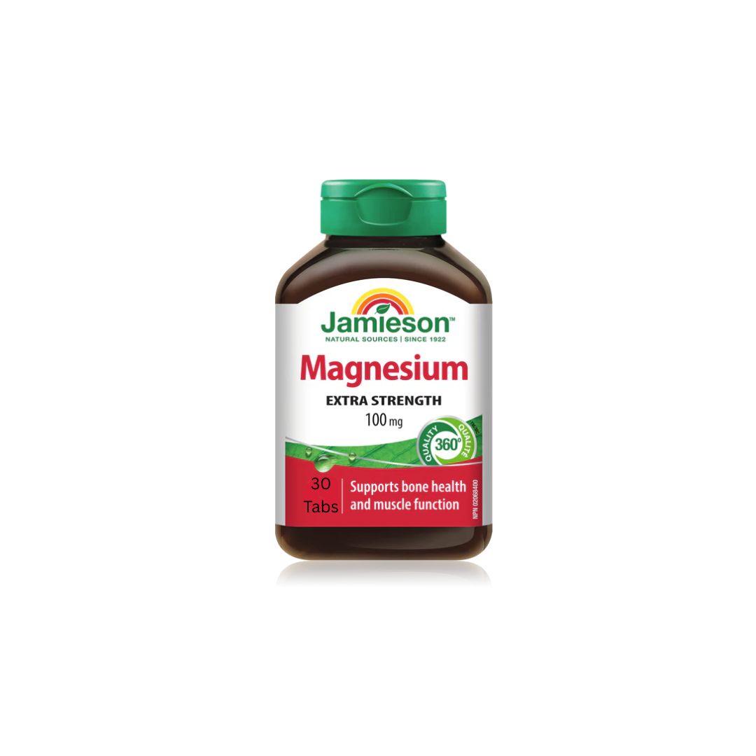 Jamieson Magnesium 100mg Extra Strength 30 Tablets