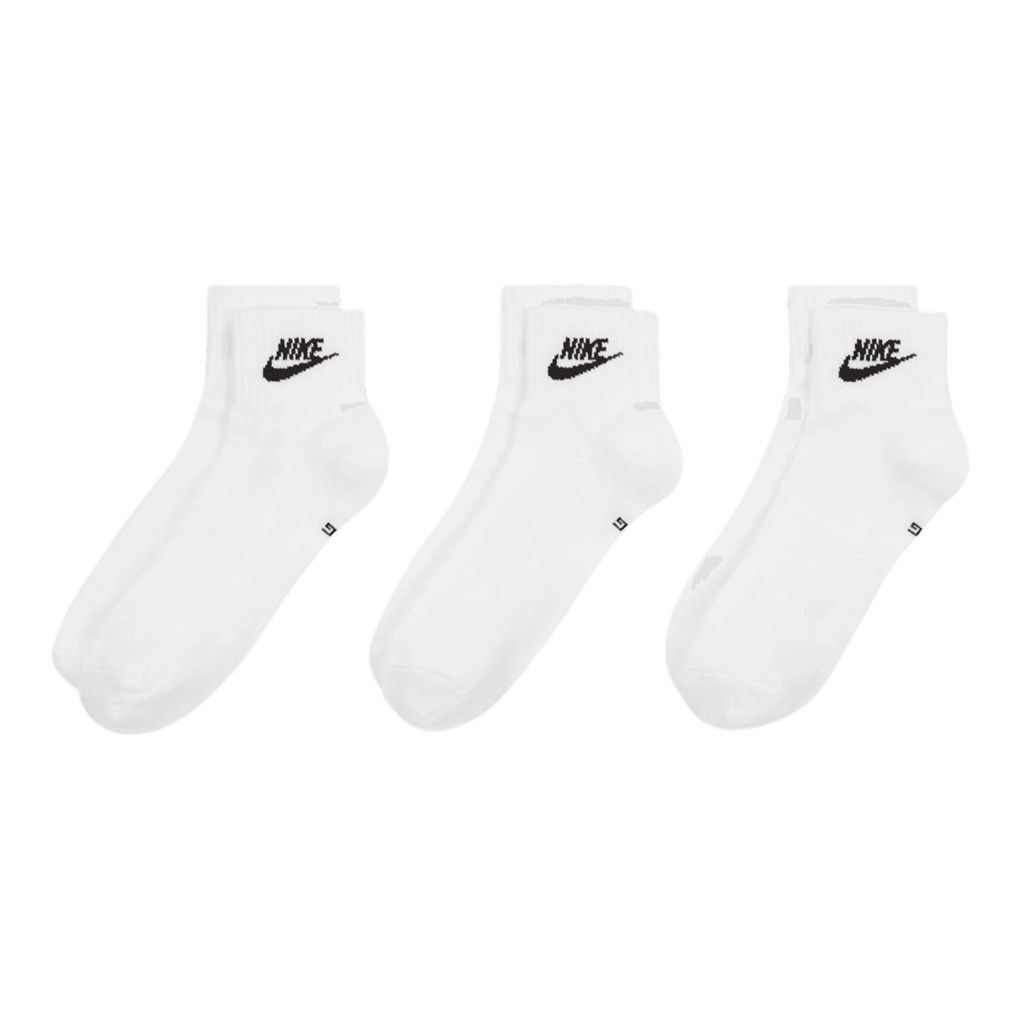 NIKE EVERYDAY ESSENTIAL DRI FIT MOVE TO ZERO WHITE ANKLE SOCKS MEDIUM