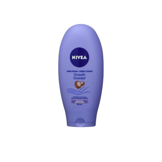 NIVEA Smooth Care Hand Cream with Shea Butter, (100mL), Hand Cream for All Skin Types, Caring and Moisturizing Cream with Shea Butter Added to the Original NIVEA Lotion