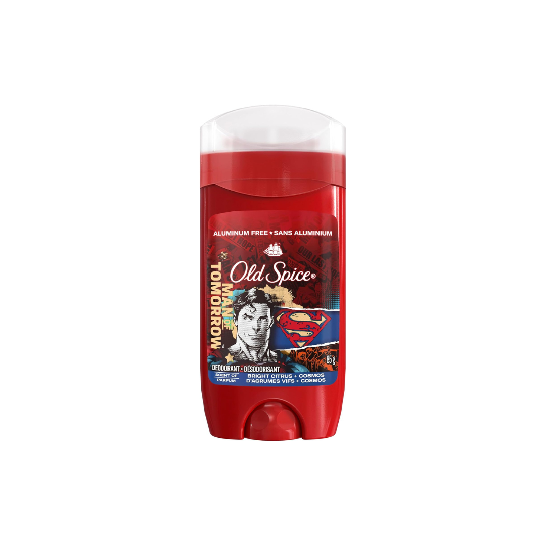 Old Spice Aluminum Free Deodorant for Men, 24/7 Freshness, Long Lasting Protection, Smell Like a Hero, Superman, Bright Citrus and Cosmos Scent, 85g