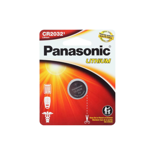 Panasonic CR2032 3V Lithium Coin Cell Battery - 220mAh, 1-Pack