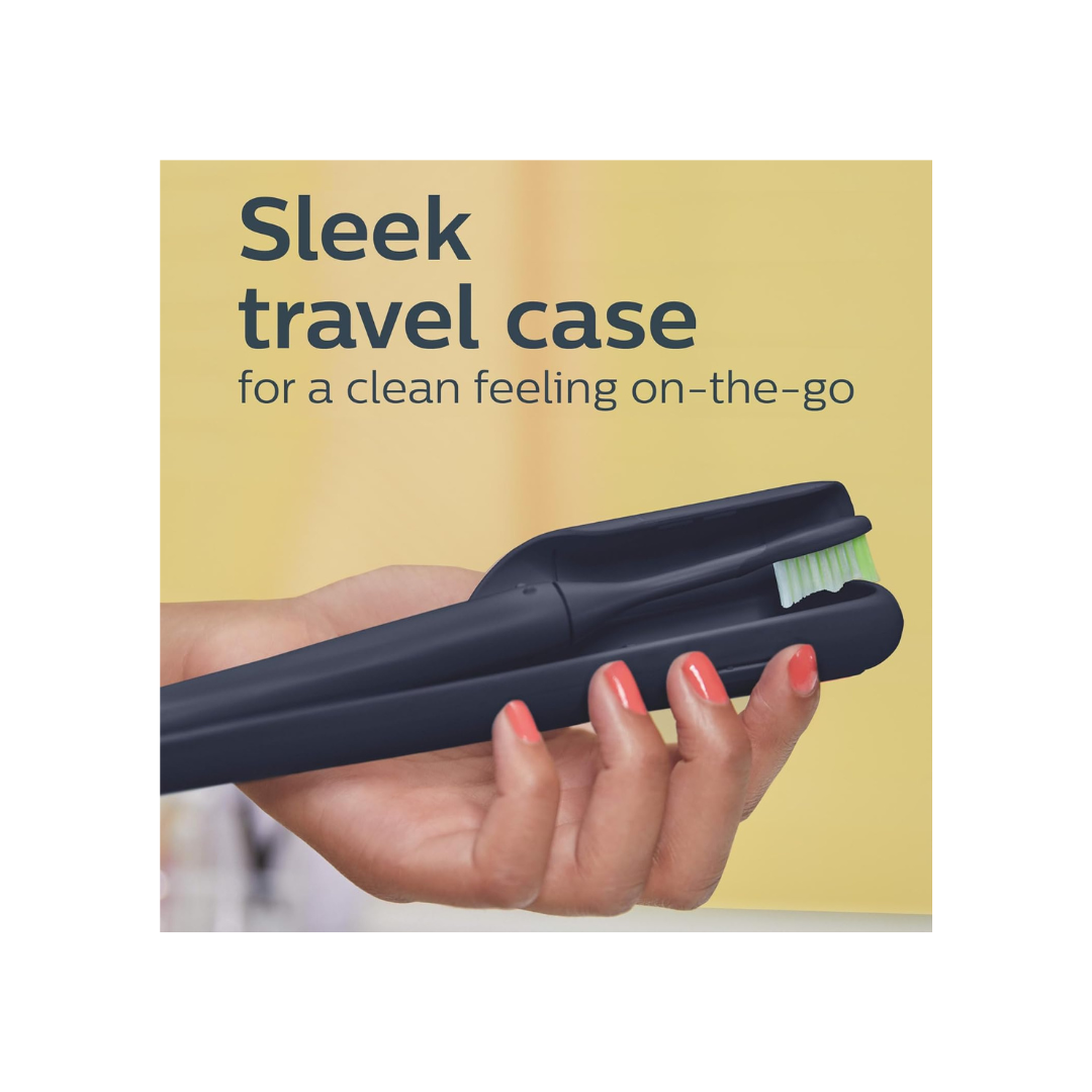 PHILIPS One By Sonicare Battery Toothbrush, Midnight, Hy1100/04, 1 Count