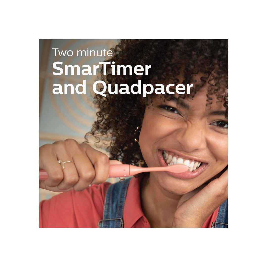 PHILIPS One By Sonicare Battery Toothbrush, Miami Coral, Hy1100/01, 1 Count