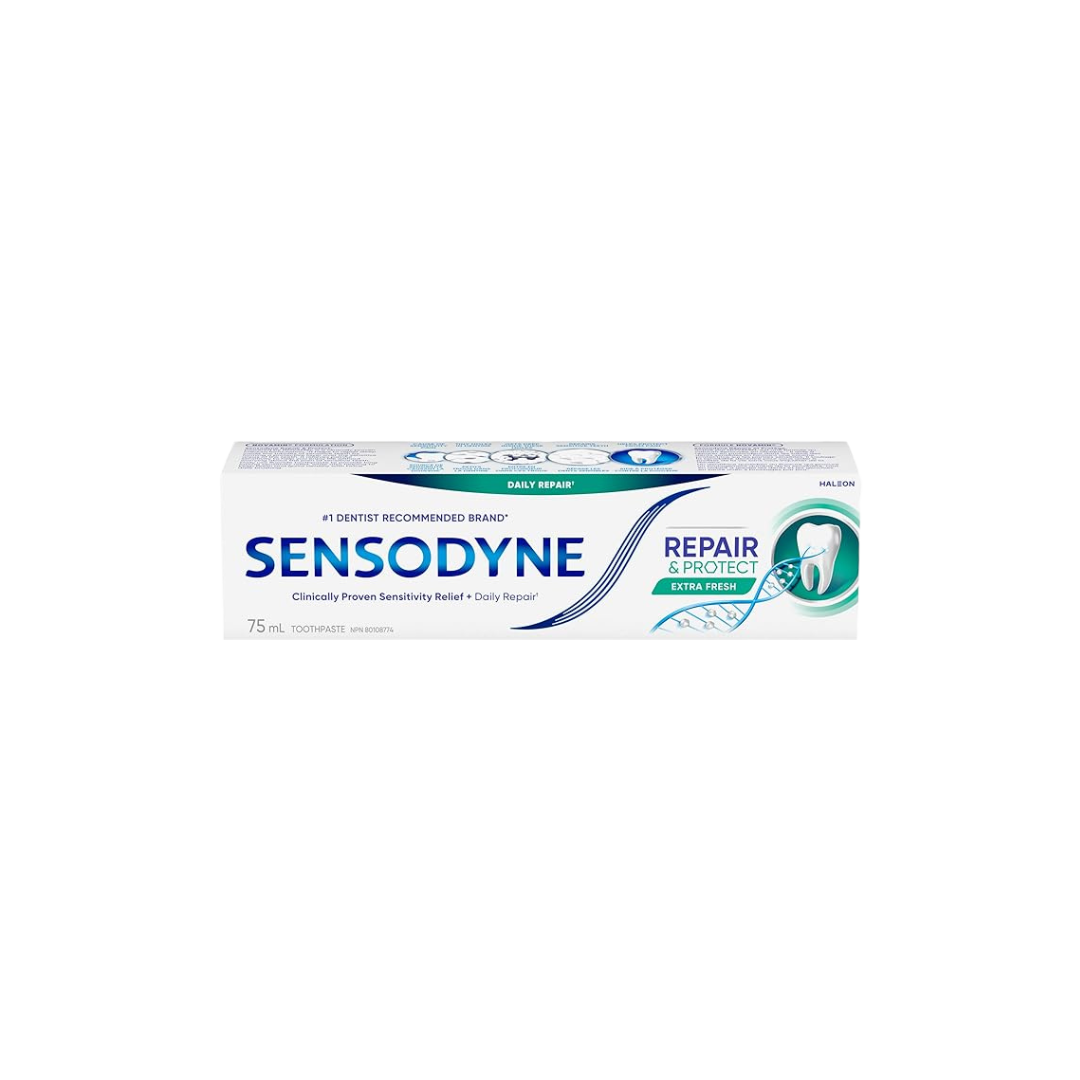 Sensodyne Repair and Protect Extra Fresh Toothpaste, Strengthens and Protects Sensitive Teeth, 75 mL (Packaging May Vary)