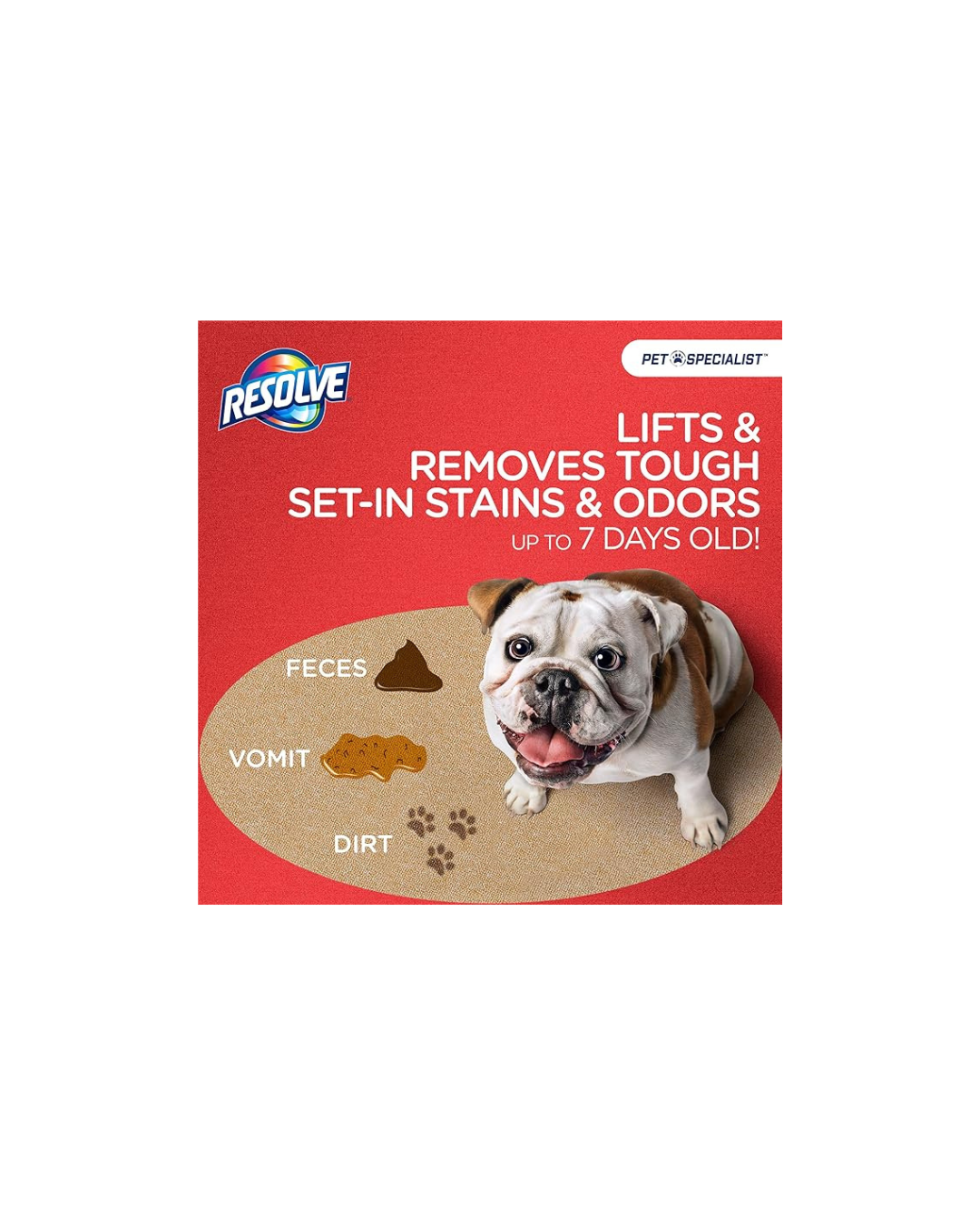 Resolve Pet Specialist Easy Clean Brushing Kit includes Heavy Traffic Foam Carpet Cleaner, 22oz