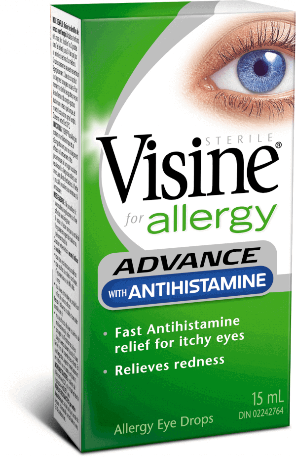 VISINE FOR ALLERGIES ADVANCED FAST EFFECTIVE RELIEF FROM ITCHY/ WATERY EYES & REDNESS