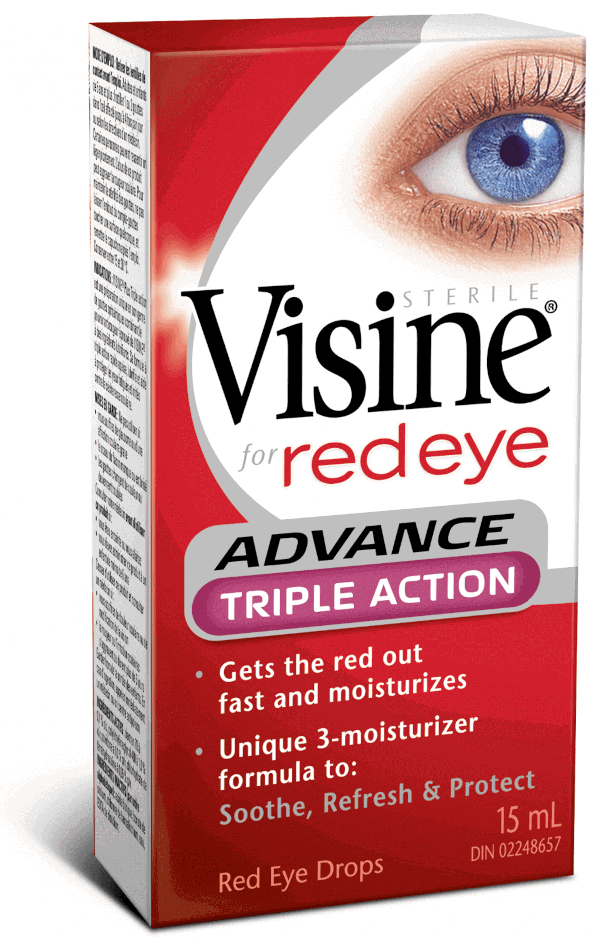 VISINE RED EYE TRIPLE ACTION ADVANCED PLUS 15ML FAST RELIEF FROM REDNESS, DRYNESS, & IRRITATION