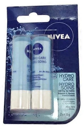 NIVEA Duo Pack Hydro Care Lip Balm 4.8g ea