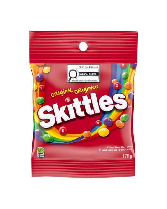 SKITTLES, Original Chewy Candy, Bag, 170g