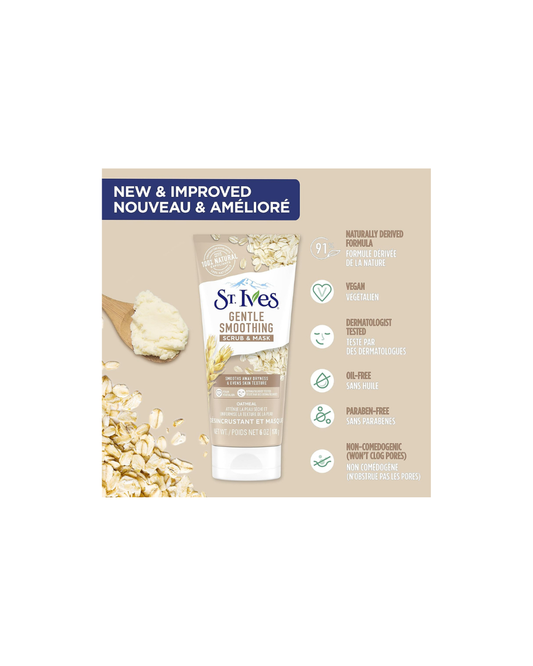 St. Ives Gentle Smoothing Oatmeal Facial Scrub & Mask