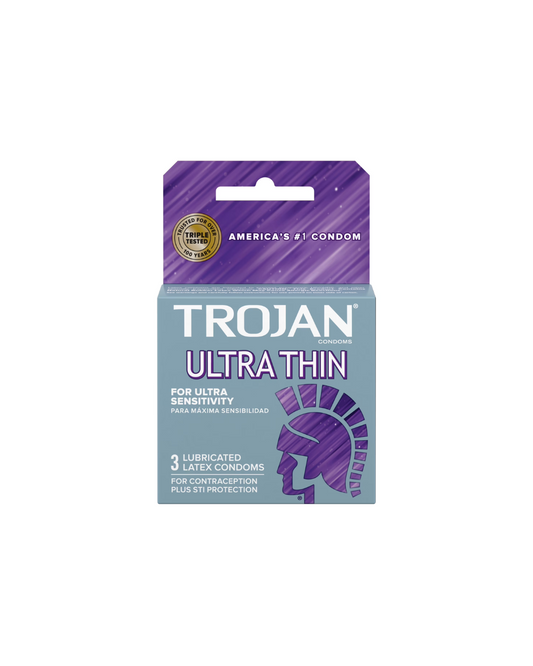 Trojan Ultra Thin Lubricated Latex Condoms 3ct