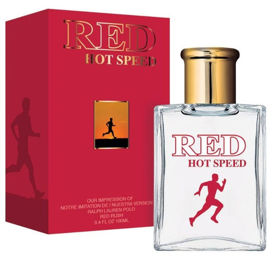 PREFERRED FRAGRANCES RED HOT SPEED OUR IMPRESSION OF RALPH LAUREN POLO RED RUSH 100ML MADE IN NEW YORK USA FOR MEN