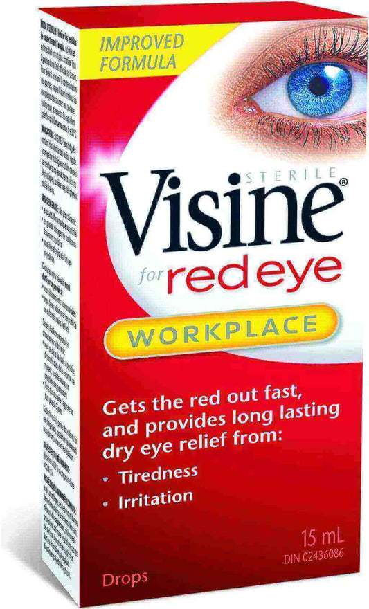 VISINE FOR REDEYE GET THE RED OUT FAST PROVIDES DRY EYE RELIEF FROM TIREDNESS, IRRITATION BB: